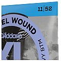 D'Addario EXL116 Nickel Wound Struny do gitary elektrycznej, Medium Top/Heavy Bottom, 11-52 4/4