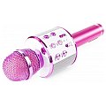 MAX Mikrofon karaoke z głośnikami BT MP3 KM01 różowy 6/9