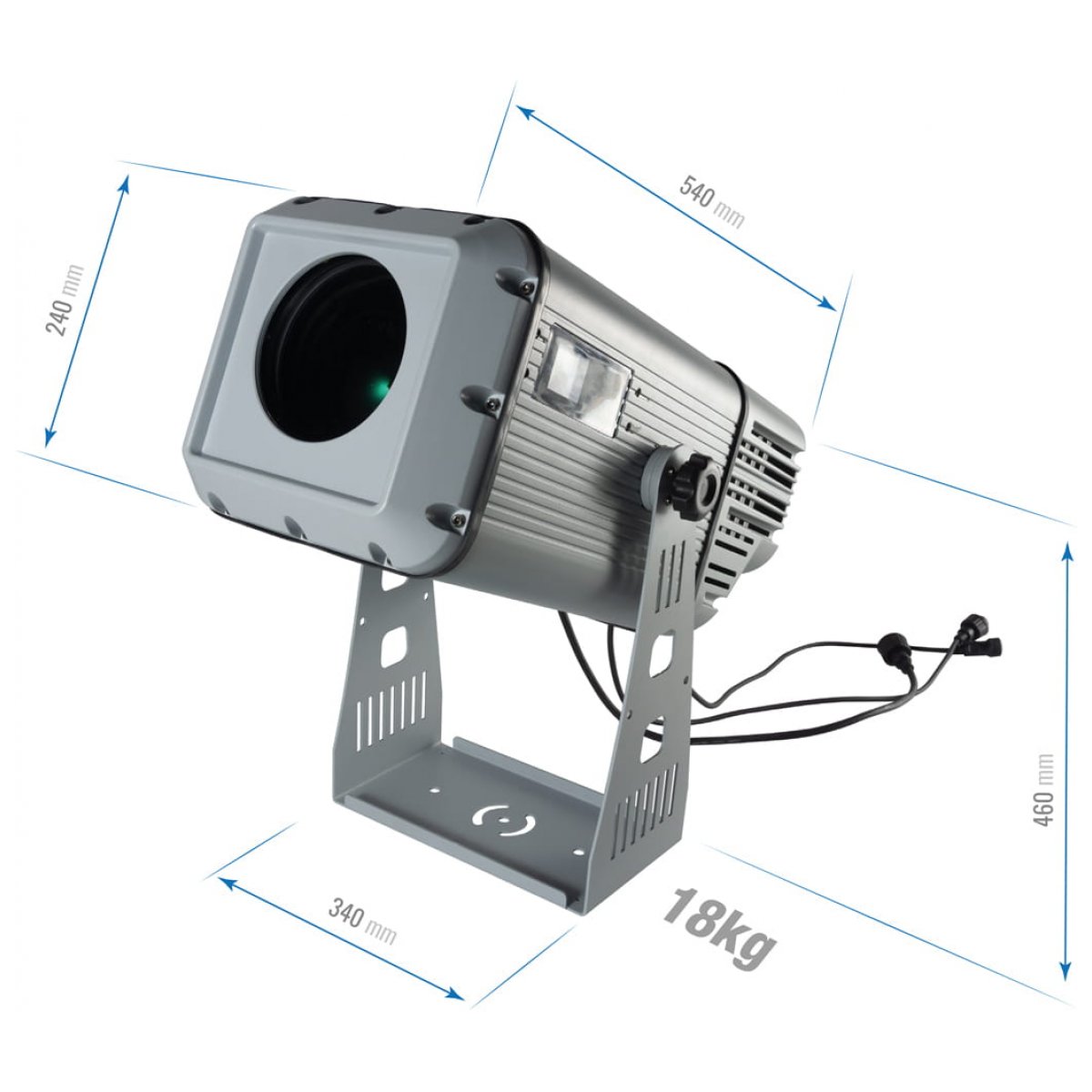 Flash LED Zewnętrzny logo projektor 300W IP65 - Zoom 11-60 i efekty  animacyjne