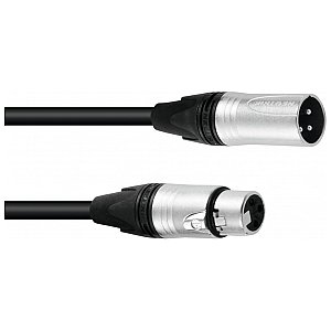 PSSO Kabel mikrofonowy XLR 3pin 7.5m bk Neutrik 1/2