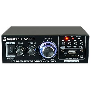 Skytronic AV-360 Wzmacniacz karaoke FM / USB / SD 1/3