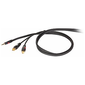 Die Hard DHG520LU18 kabel "INSERT" wtyk 3,5 mm stereo - 2 x wtyk RCA Die Hard Gold. Długość: 1,8 m 1/1