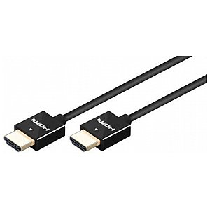 MONACOR HDMC-050P/SW Kabel połączeniowy HDMI™ High-Speed, 0.5m 1/1