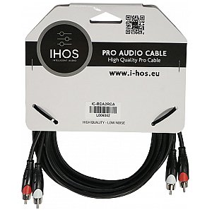 IHOS IC-RCA2RCA Kabel 2x RCA audio 3m 1/2