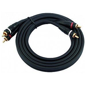 Omnitronic Cable CC-15 2xRCA red/blck 1,5m w. ground 1/4