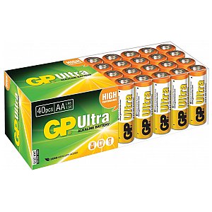 GP Baterie alkaliczne AA 40szt Ultra alkaline UPVC Box 1/1