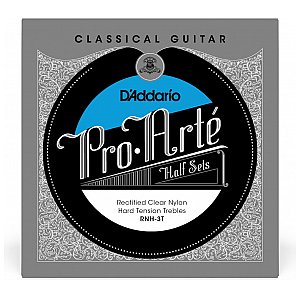 D'Addario RNH-3T Pro-Arte Rectified Clear Nylon Struny do gitary klasycznej Half set Hard Tension 1/1