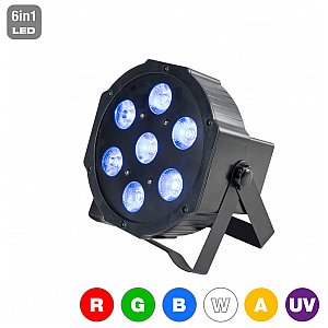 Flash LED Reflektor PAR 56 7x15W RGBWA+UV 6in1 1/7