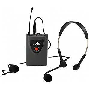 Monacor TXA-100HSE, wieloczęstotliwościowy nadajnik kieszonkowy z mikrofonami 1/1