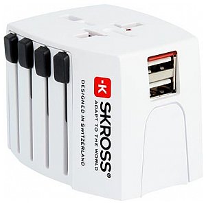 Skross WORLD ADAPTER MUV + USB 1/2
