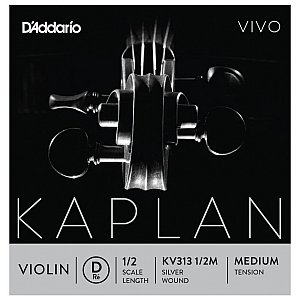D'Addario Kaplan Vivo Struna do skrzypiec D 1/2 Medium Tension 1/1