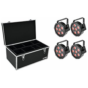 EUROLITE Set 4x LED SLS-6 TCL Spot + Case TDV-1 Zestaw oświetlenia scenicznego 1/1
