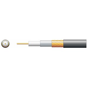 mercury Kabel koncentryczny piankowy PE z oplotem miedzianym RG59B/U - 100m Czarny 1/2