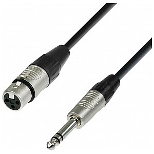 Adam Hall 4 Star Przewód, kabel mikrofonowy REAN XLR żeński / 6.3 mm Jack stereo 1.5 m 1/2