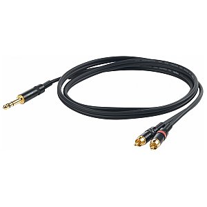 PROEL CHLP300LU3 kabel „Y” złącza YONGSHENG 6,3 mm Stereo jack - 2x wtyk RCA - 3m 1/1
