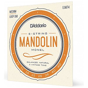 D'Addario EJM74 Monel Struny do mandoliny, Medium, 11-40 1/4