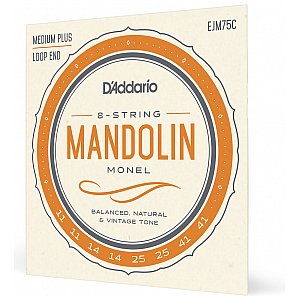 D'Addario EJM75C Monel Struny do mandoliny, Medium Plus, 11-41 1/4