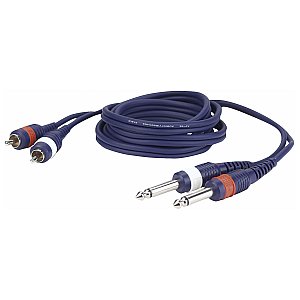 DAP FL23 - Kabel 2 RCA Male L/R  > 2 mono Jack L/R 1,5 m 1/1