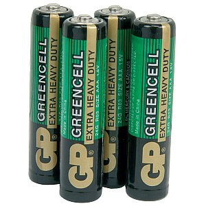 GP Bateria cynkowa Greencell - Zinc chloride AAA 1.5V 4szt 1/2