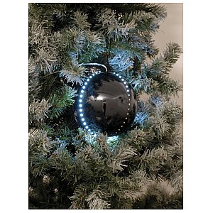 EUROPALMS Podświetlana kula deco ball / bombka LED Snowball 8cm, czarna 5x 1/1