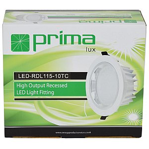 primalux LED-RDL115-10TC LED Lampa sufitowa wpustowa 115mm 10W Reguowana temperatura barwowa 3K/4K/6K 1/7