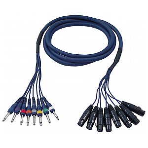 DAP FL61 - Kabel 8 XLR/F 3 p. > 8 Jack mono 3 m 1/1