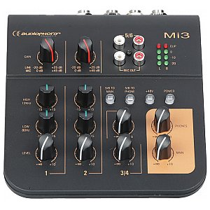 Audiophony MI 3 Mikser 3-kanałowy, 2 mikrofony i 1 stereo 1/3