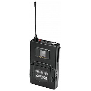 OMNITRONIC UHF-502 Nadajnik z mikrofonem lavalier 823-832MHz (CH B orange) 1/4