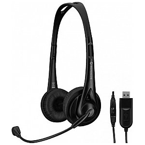 MONACOR BH-010USB Profesjonalne słuchawki USB stereo z mikrofonem elektretowym 1/1