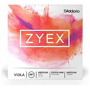D'Addario Zyex Viola Zestaw strun do altówki Medium Medium Tension 1/3