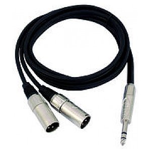 Omnitronic Cable XXK-15 2XLR-male/ 6,3 plug str 1,5m 1/3