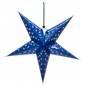 EUROPALMS Składana latarnia papierowa gwiazda, blue, 40 cm 1/5