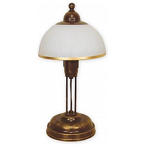 Flex lampka stołowa 1 pł. / brązowy + zdobienie złotem Lemir O1488 BR 1/1