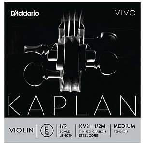 D'Addario Kaplan Vivo Struna do skrzypiec E 1/2 Medium Tension 1/1