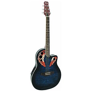Dimavery OV-500 Roundback, blue, gitara akustyczna 1/4