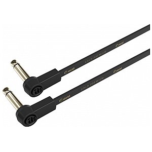 Adam Hall K4 IRR 0010 FLM - Płaski kabel audio, 6,3 mm Mono Gold Plug, 0,1 m 1/8