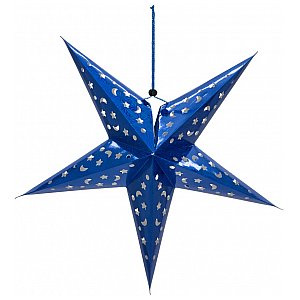 EUROPALMS Składana latarnia papierowa gwiazda, blue, 50 cm 1/5