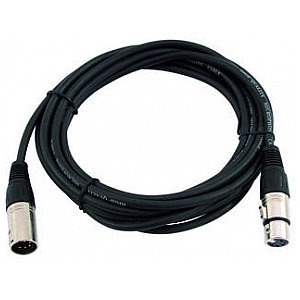 Omnitronic Kabel do mikrofonu FP-50 XLR 5pin m/f czarny 5,0m 1/4