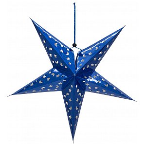 EUROPALMS Składana latarnia papierowa gwiazda, blue, 75 cm 1/5