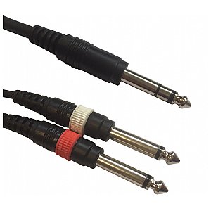 Accu Cable AC-J6S-2J6M / 3 Kabel Jack 6,3mm stereo / 2x Jack 1/2