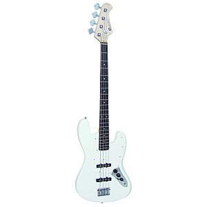 Dimavery JB-302 E-Bass, white, gitara basowa 1/2