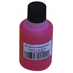 Eurolite UV-active stamp ink, transp. red, 50ml 1/1