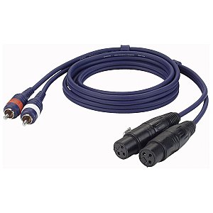 DAP FL25 - Kabel 2 RCA Male L/R  > 2 XLR/F 3 p. 1,5 m 1/1