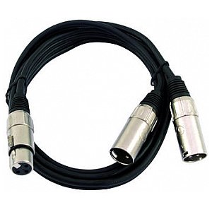 Omnitronic Cable XFMM-30 XLR(f)/2x XLR(m), 3m 1/4