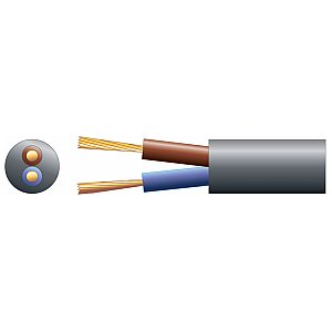 mercury Kabel linka 2x1mm PVC 2 x 32/0.2mm, 10A, 6.4mmØ, Czarny, 50m 1/2