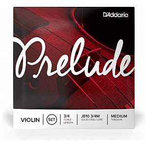 D'Addario Prelude Violin Zestaw strun do skrzypiec 3/4 Medium Tension 1/3