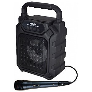 Karma HPS 44 Przenośna kolumna z akumulatorem, 1 mikrofon, Bluetooth, SD, USB, MP3 4" czarna 1/6