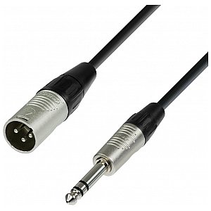 Adam Hall 4 Star Przewód, kabel mikrofonowy REAN XLR męski / 6.3 mm Jack stereo 3.0 m 1/2