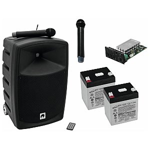 Omnitronic Set WAMS-10BT1 + microphone + batteries, mobilny system nagłośnienia 1/8