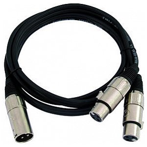 Omnitronic Cable AC-18 XLR(m)/2x XLR(f), 1.5m 1/4